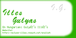 illes gulyas business card